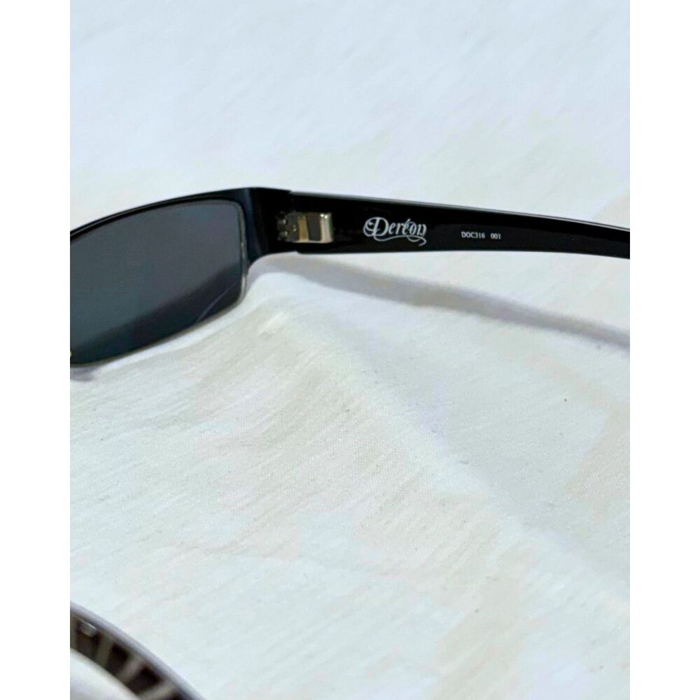 Dereon DOC316 001 Semi-Rimless Sunglasses Black Y2K House of Dereon Good